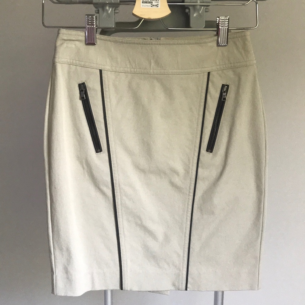 NWOT Ann Taylor Leather Trimmed Skirt